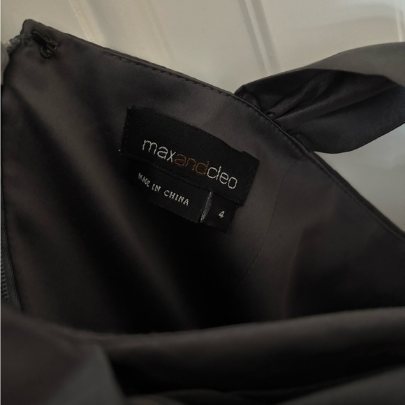 Max and Cleo Women’s Dress | Size 4 Silver Gray Tulle Skirt Black - Picture 4 of 5